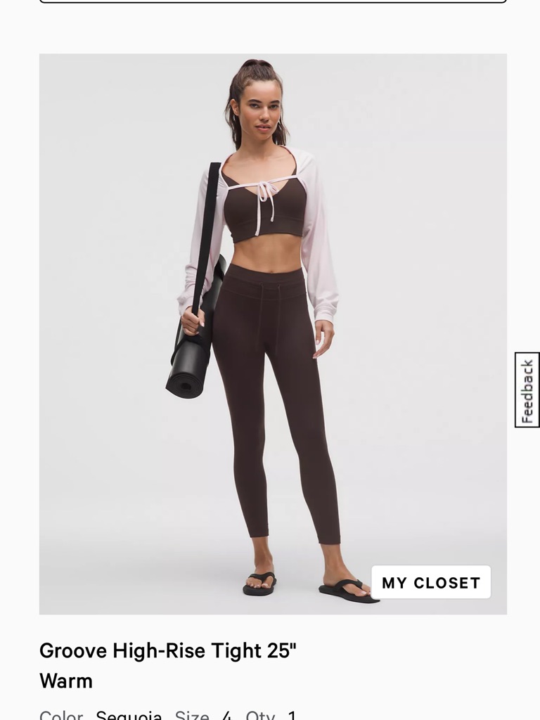 Lululemon Athletica High-Rise Leggings - Sequoia Brown